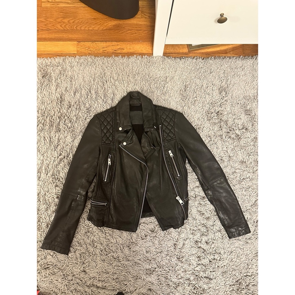 All Saints Vintage Catch Biker Leather Jacket